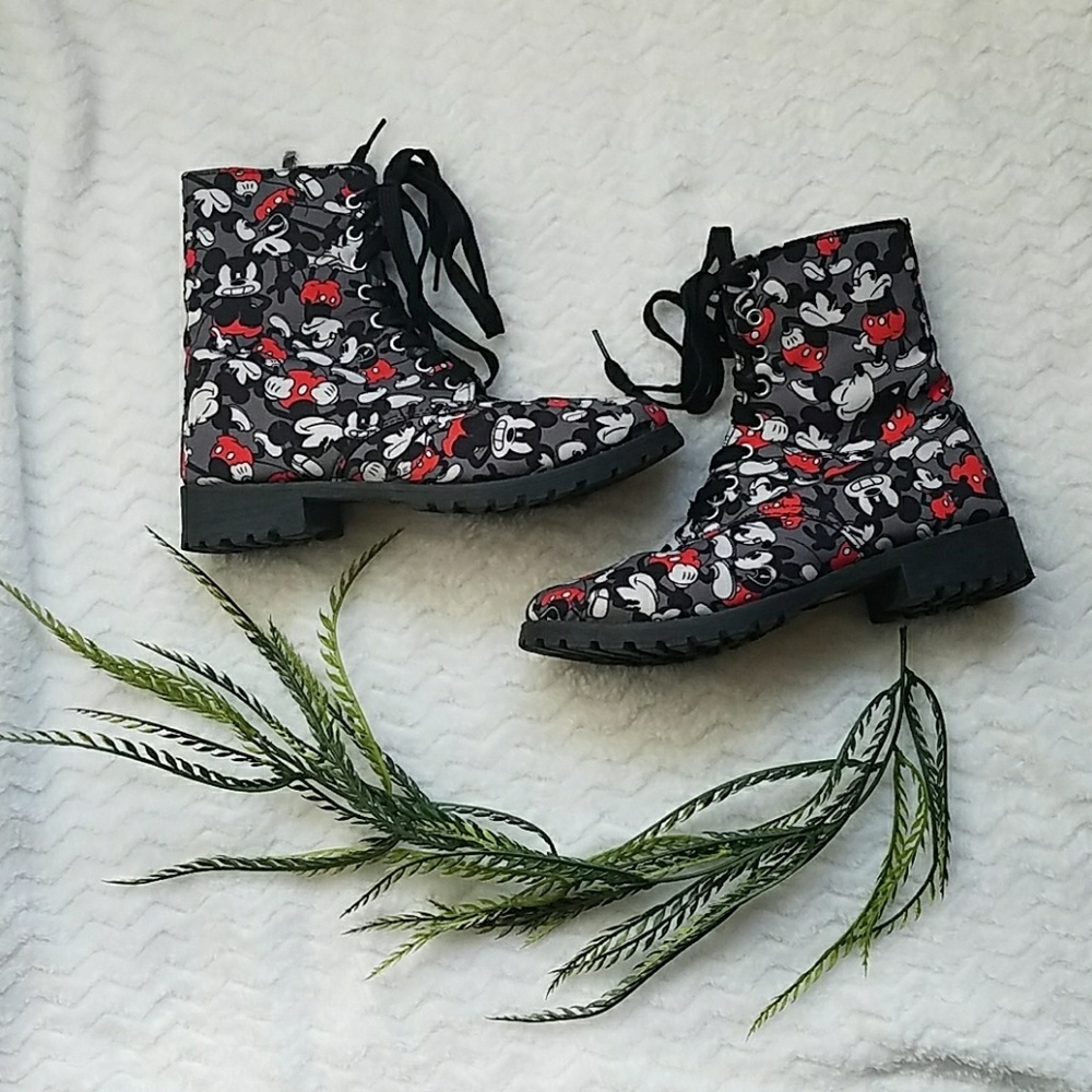 Mickey Mouse Disney  Combat Boots